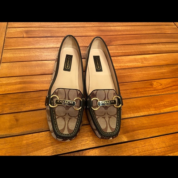 Coach signature Leather brown flats loafers - Picture 5 of 12